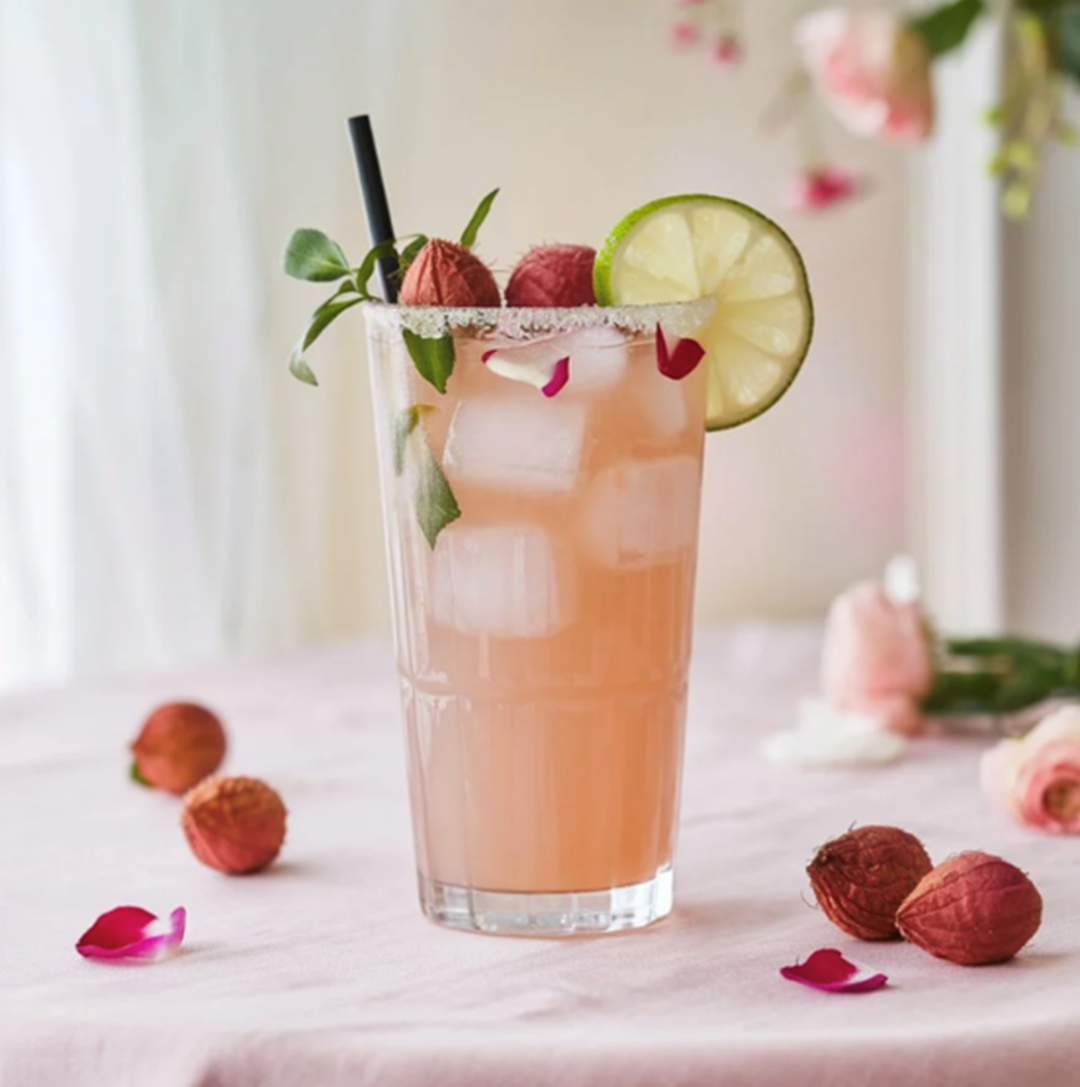 Iced Rose Kahwa Tea Cooler with GreenKarmas Rose Kahwa