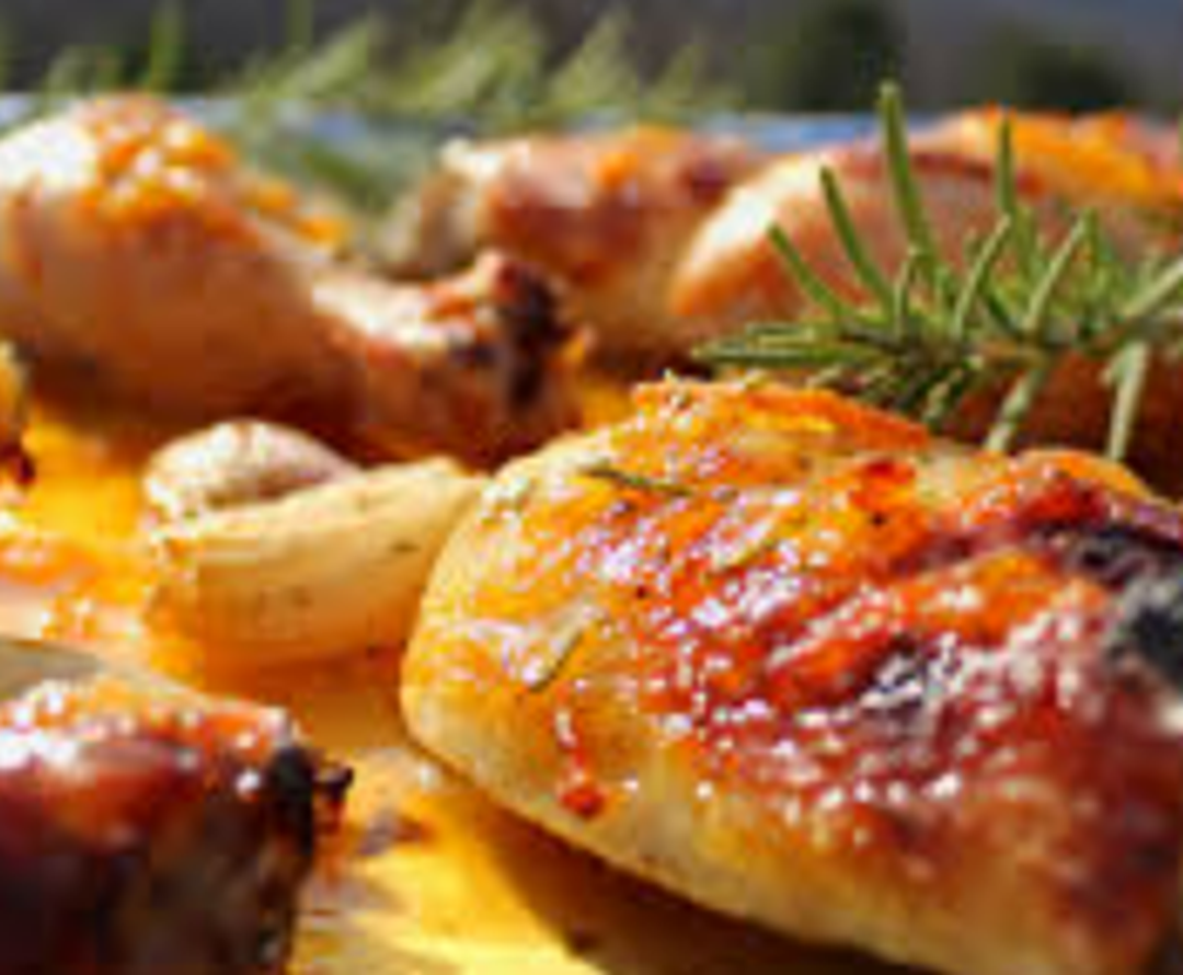 Kesar Kahwa-Glazed Chicken with GreenKarmas Kashmir Kesar Kahwa Tea