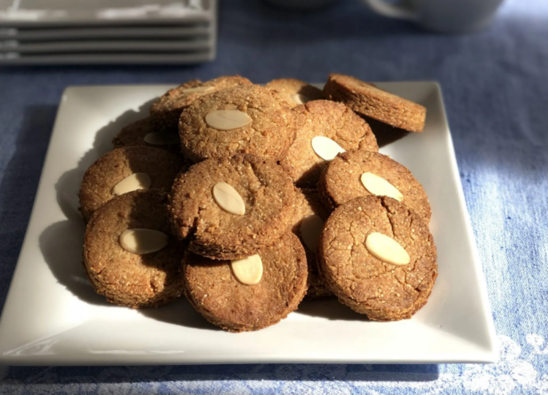 Almond Kahwa Tea-Infused Cookies with GreenKarmas Almond Kahwa Tea