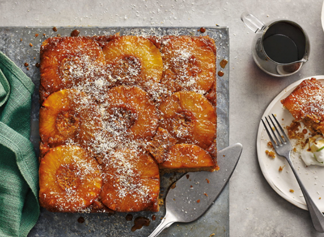 Pineapple Upside-Down Cake with GreenKarmas Pineapple Jam