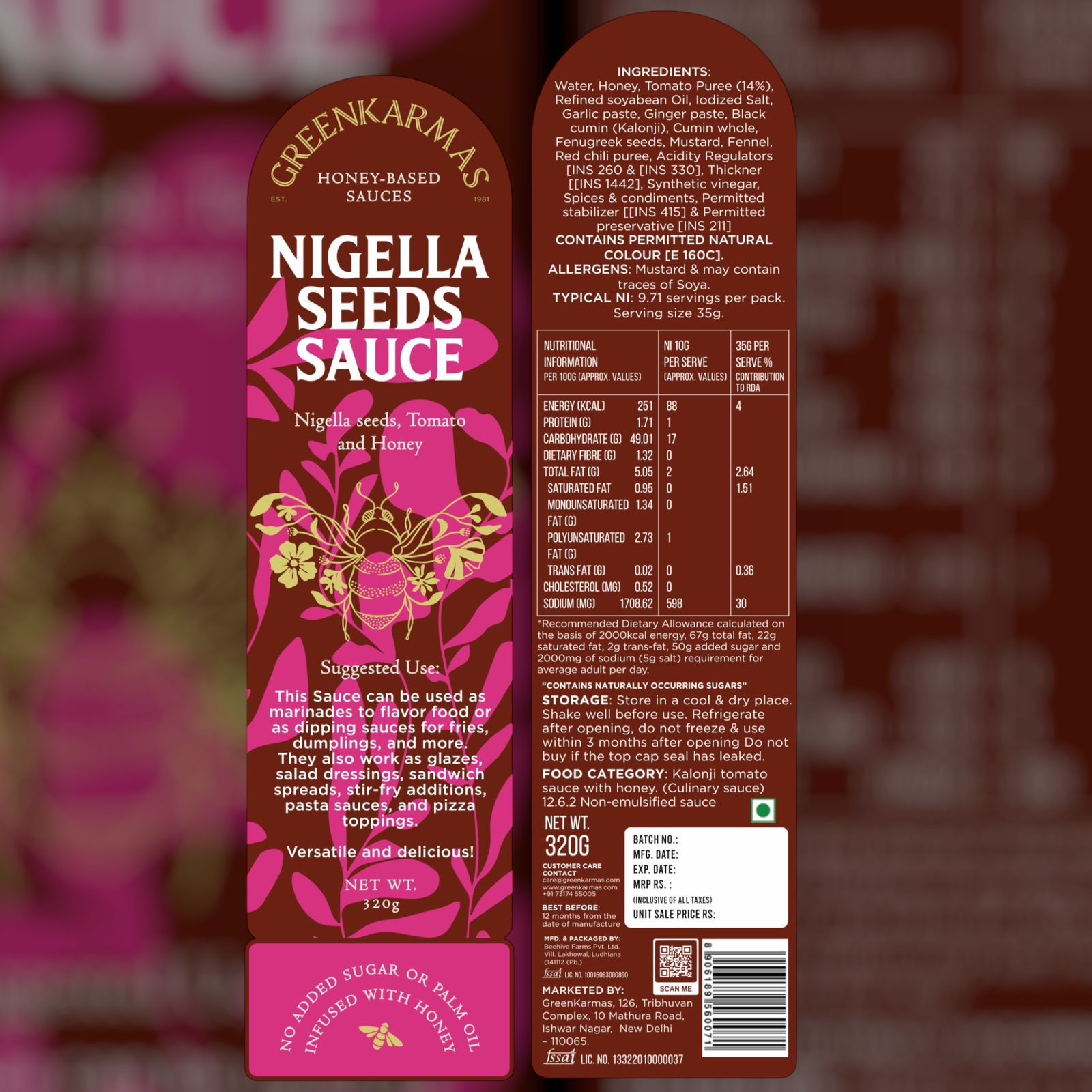 Nigella Seed Honey Sauce