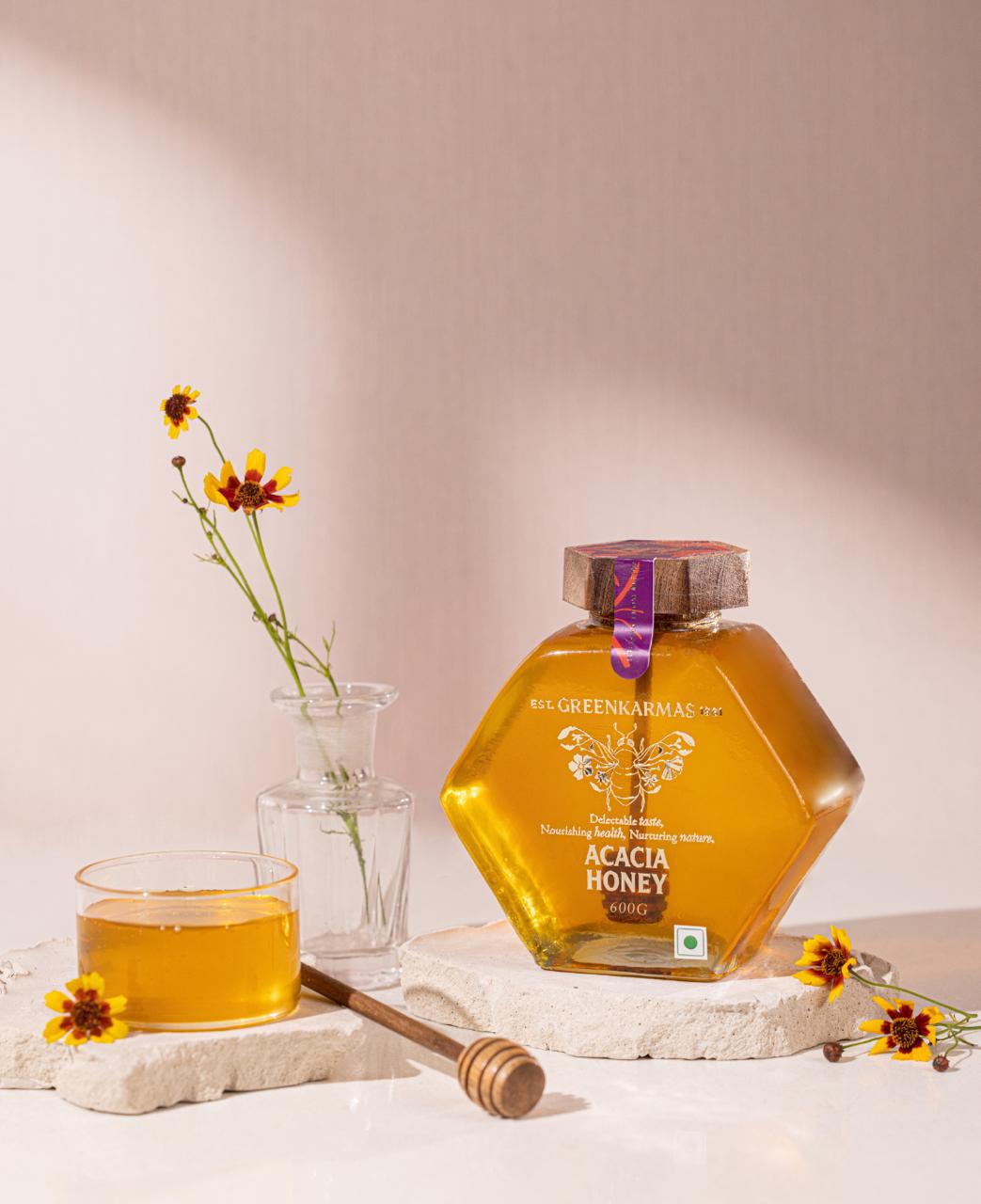 Acacia Honey - Honeycomb Bottle