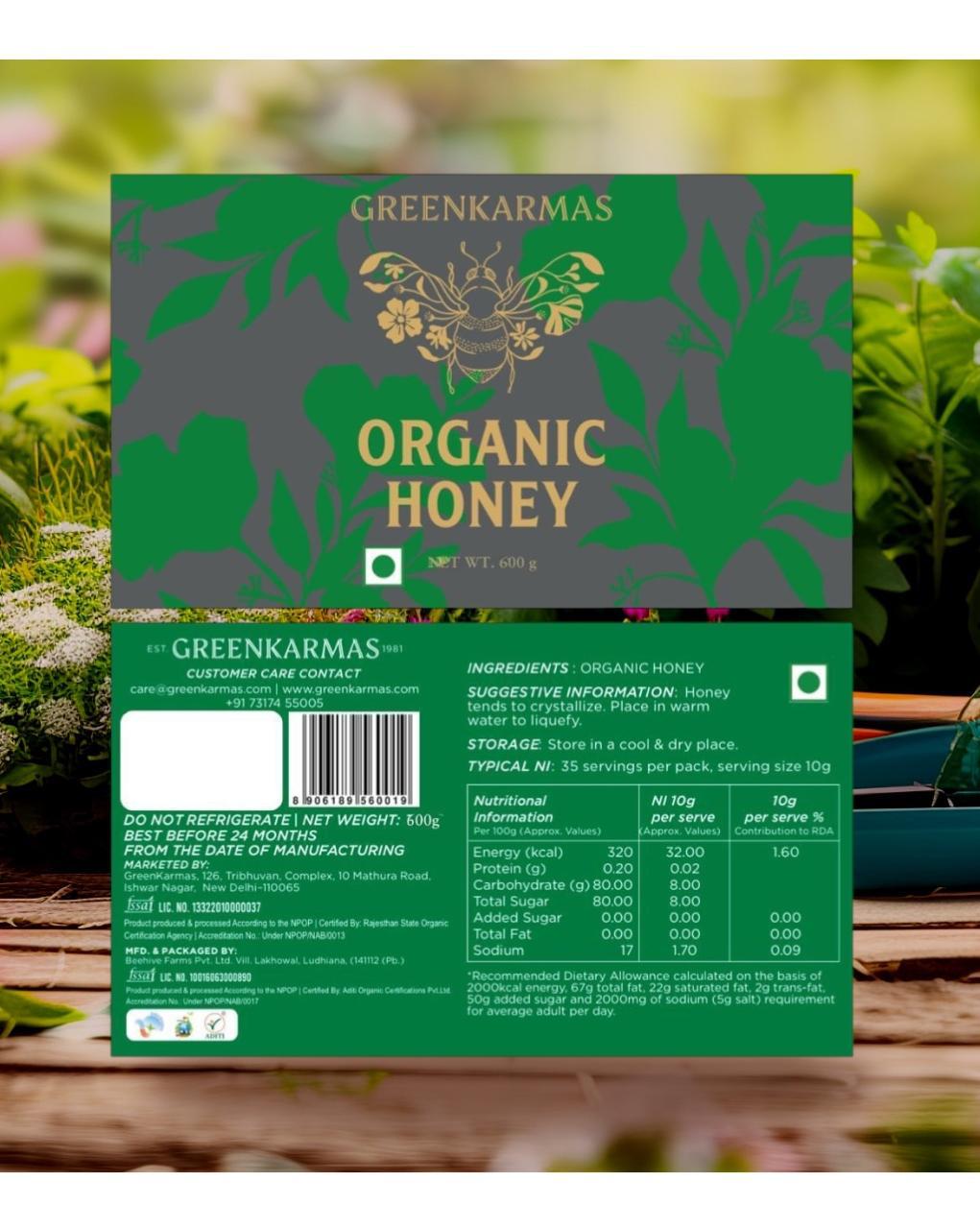 Organic Honey - Honeycomb Bottle
