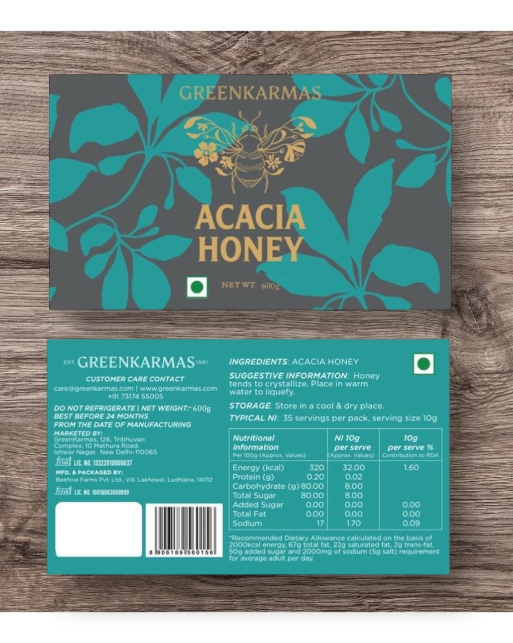 Acacia Honey - Honeycomb Bottle