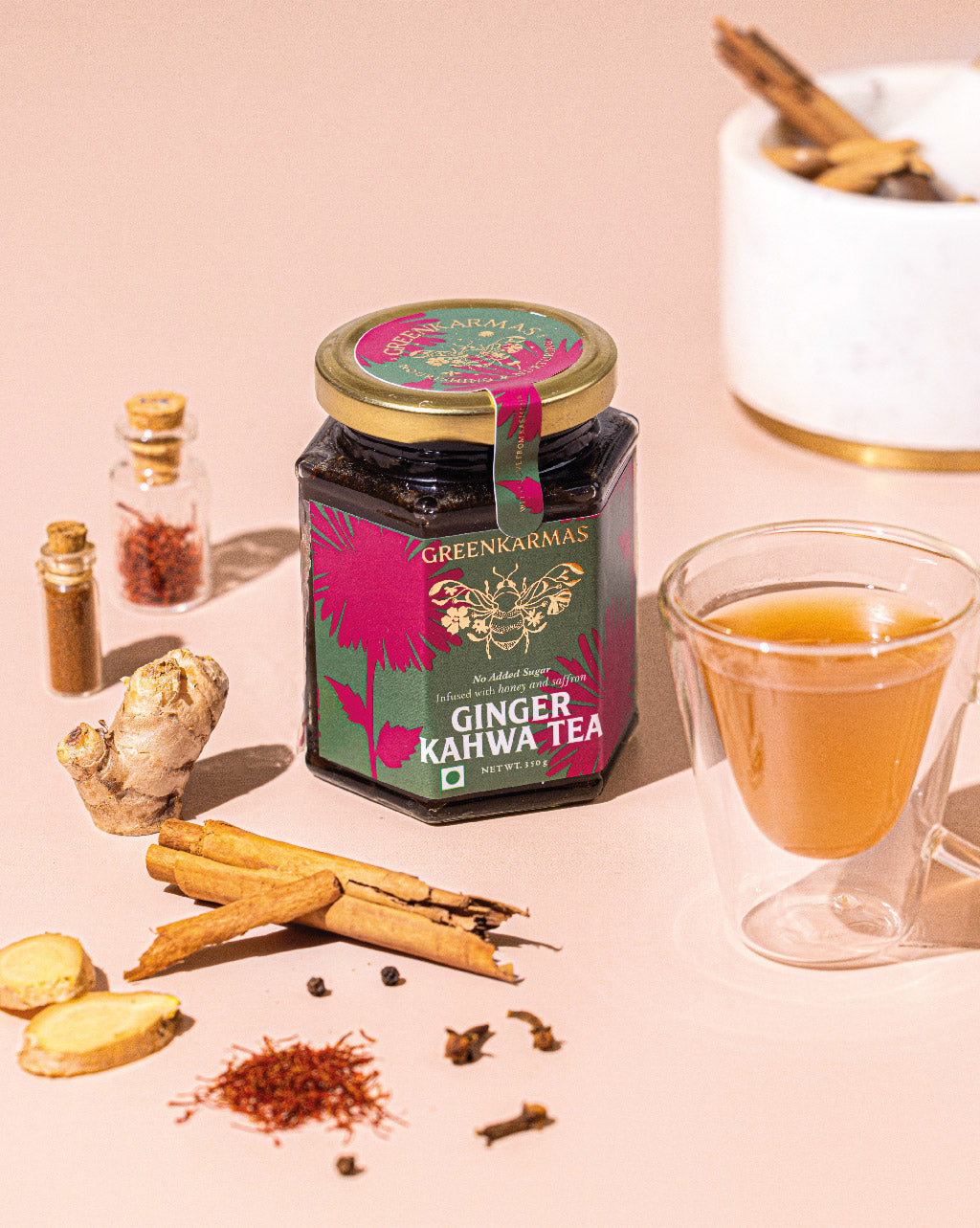 Ginger Kahwa Green Tea - Ayurvedic