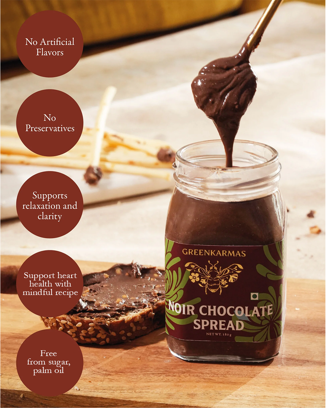 Noir chocolate spread